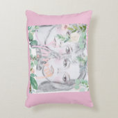 春の姉妹はポリエステルアクセントの枕にブラシをかけました アクセントクッション (正面(垂直))