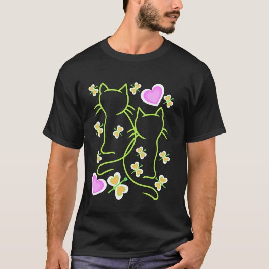 春の始まり レトロ 猿 子猫 キッズ Tシャツ (正面)