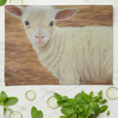 春の子ヒツジ キッチンタオル (折り畳み)