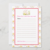 春の子羊ベビーシャワー 招待状 (正面)