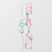 春の季節のオフィスデコレーション ウィンドウサイン (シート)