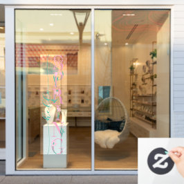 春の季節のオフィスデコレーション ウィンドウサイン