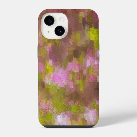 春の季節のピンクのアブストラクト iPhoneケース (裏面)