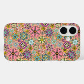 春の季節のレトロフラワーの色シームレスパターン Case-Mate iPhoneケース (裏面 (横))