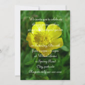 春の季節の庭でのパーティー招待状 招待状 (裏面)