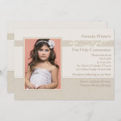 春の宗教写真の招待状のフロスト 招待状 (正面/裏面)