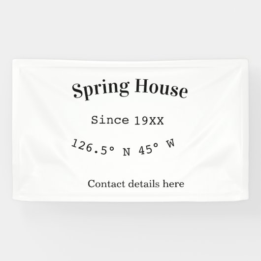 春の家など。日付 年 カスタム座標を追加 横断幕 (横)