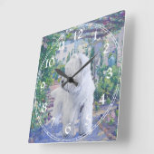 春の小屋 スクエア壁時計 (傾斜)