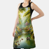 春の小川（アヒル/花） エプロン (インサイチュ)