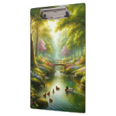 春の小川（アヒル/花） クリップボード (左)