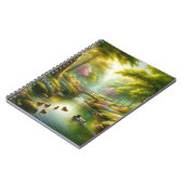 春の小川（アヒル/花） ノートブック (左側)