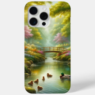 春の小川(アヒル/花) iPhone 15 PRO MAXケース