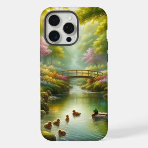 春の小川(アヒル/花) iPhone 15 PRO MAXケース