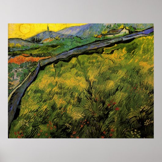 春の小麦畑、朝日 - ヴィンセント・ヴァン・ゴッホ ポスター (正面)