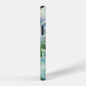 春の山の風景。オリジナルアクリル手描き iPhoneケース (右側面)