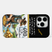 春の川の宝が発見を待つ iPhoneケース (裏面横)