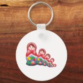 春の巣人形 キーホルダー (正面)