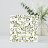 春の庭で花が咲き、ハチが飛ぶ 招待状 (スタンド正面)