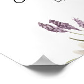 春の庭のワイルドフラワーエンゲージメントウェルカムサイン ポスター (角)