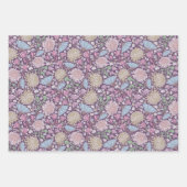 春の庭の母の日の菊のマム 日本 ラッピングペーパーシート (正面)