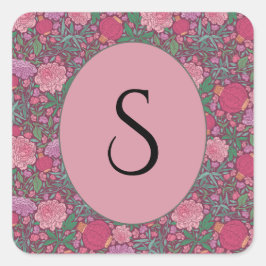 春の庭の母の日和紙ランタン スクエアシール