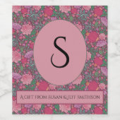 春の庭の母の日日本紙ランプ ワインラベル (シングルラベル)