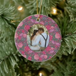 春の庭の母の日日本風ランタン写真 セラミックオーナメント