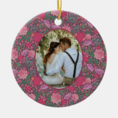 春の庭の母の日日本風ランタン写真 セラミックオーナメント (正面)