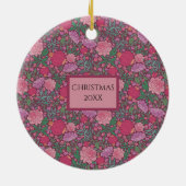 春の庭の母の日日本風ランタン写真 セラミックオーナメント (裏面)