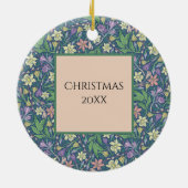 春の庭の母の日水仙とクロッカスの写真 セラミックオーナメント (裏面)