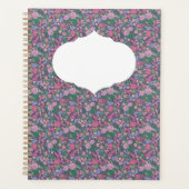 春の庭の母の日 ポピー 日本の扇子 プランナー手帳 (正面)