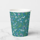 春の庭の母の日 青 紫 白 紙コップ (裏面)