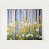 春の庭の花のパーティー背景ウォールアート タペストリー (正面(横))