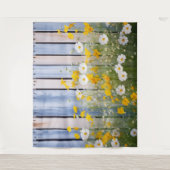 春の庭の花のパーティー背景ウォールアート タペストリー (正面)