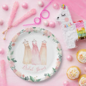 春の庭の花柄のブライダルシャワー ペーパープレート (パーティー)