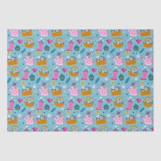 春の庭の花 薄葉紙 (正面)