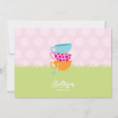 春の庭の茶パーティの招待状 招待状 (裏面)