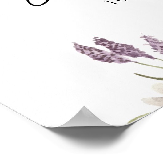 春の庭の野生の花のエンゲージメントウェルカムサイン ポスター (角)