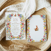 春の庭園のワイルドフラワーイースターブランシュ招待状 招待状