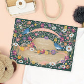 春の庭園の花の日よけ帽子 ベビーシャワー 招待状