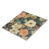 春の庭園の花模様 タイル (側面)