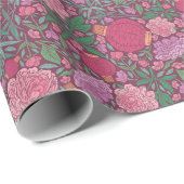 春の庭園 母の日 和紙 ランタン ラッピングペーパー (ロールコーナー)