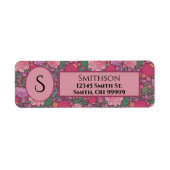 春の庭園 母の日 和風 返信住所 ラベル (正面)