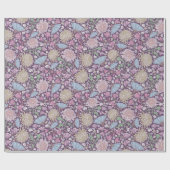 春の庭 母の日 クリサンセマム 桔梗 日本 ラッピングペーパー (フラット)