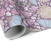 春の庭 母の日 クリサンセマム 桔梗 日本 ラッピングペーパー (ロールコーナー)