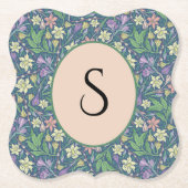 春の庭 母の日 水仙 クロッカス ペーパーコースター (正面)