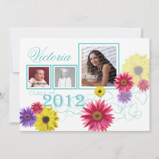 春の庭 2012年卒業生 トリ写真 招待状 (正面)