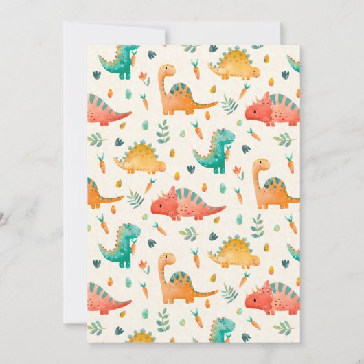 春の恐竜 招待状 (裏面)