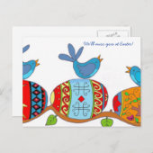 春の恵みのウクライナの民芸 シーズンポストカード (正面/裏面)