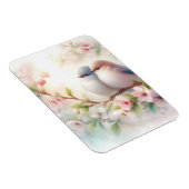 春の愛の鳥 桜の花のフラワー マグネット (右側)